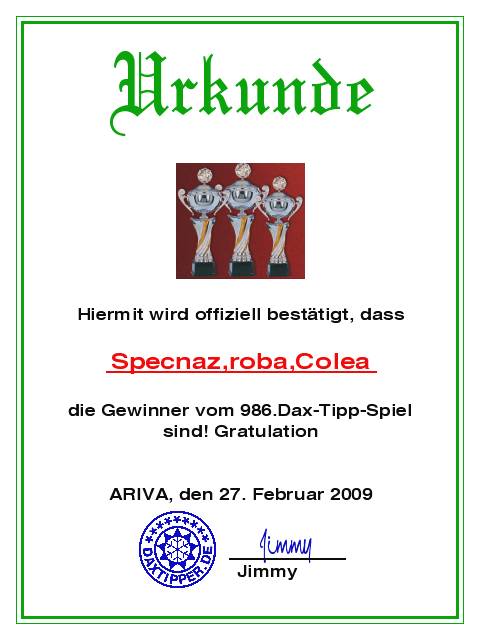 987.DAX Tipp-Spiel Montag,02.03.09.17.45 Uhr 219212