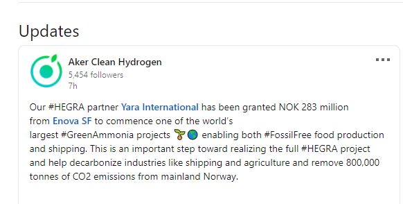 Aker Carbon Capture ASA für die Klimaziele 1289350