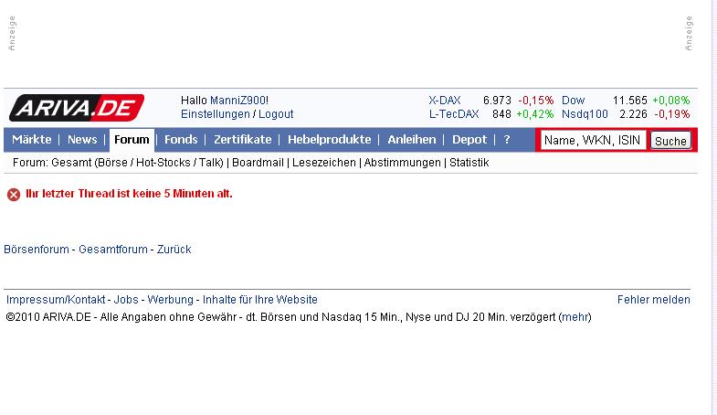1.454.DAX Tipp-Spiel, Mittwoch, 29.12.10 369013