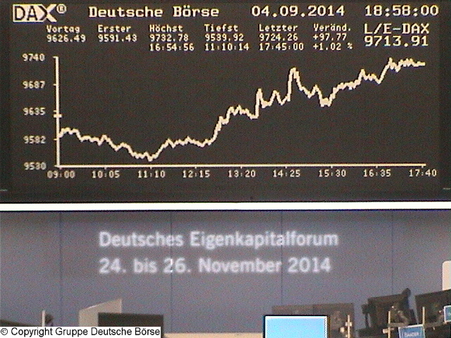 2.393.DAX Tipp-Spiel, Freitag, 05.09.2014,17.45 H 754004