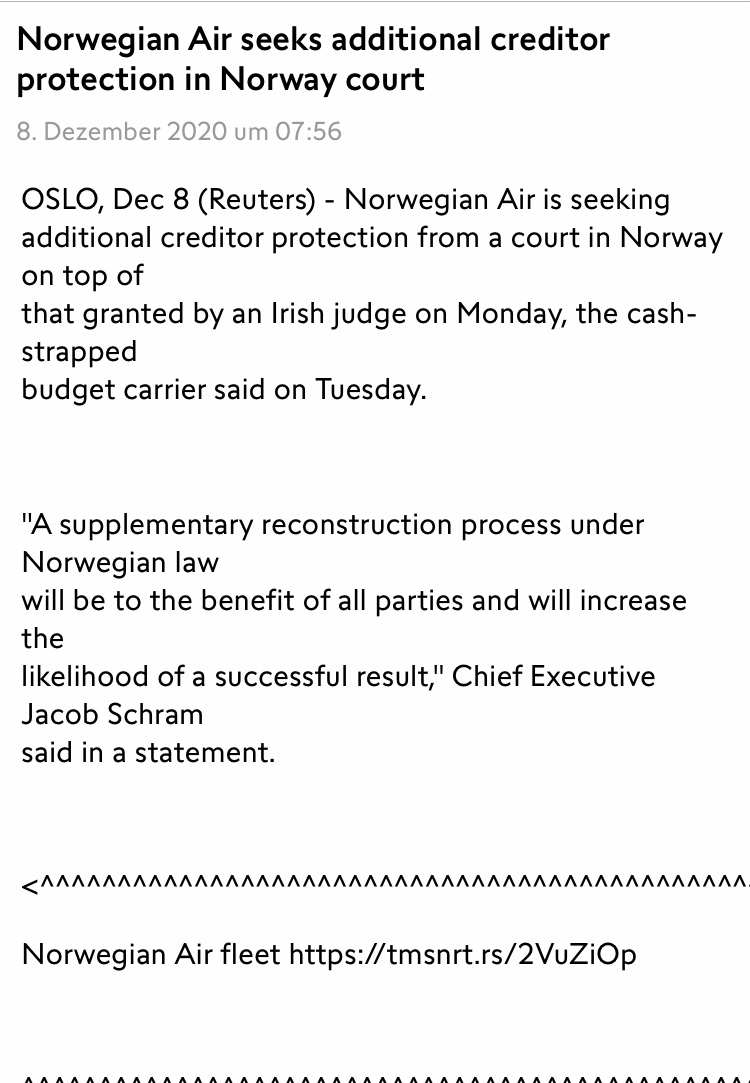 Norwegian Air Shuttle ASA 1218314