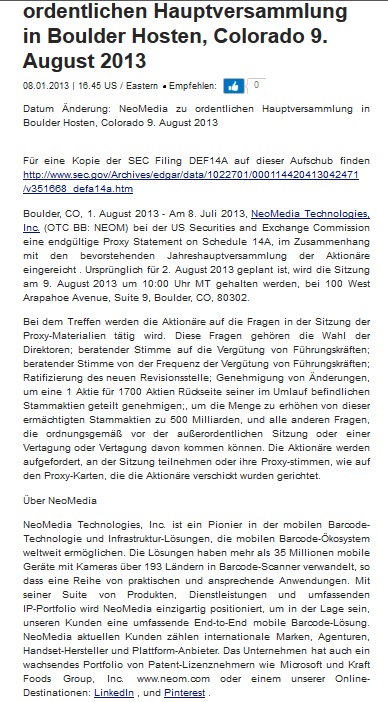 Neomedia für alle... 631187