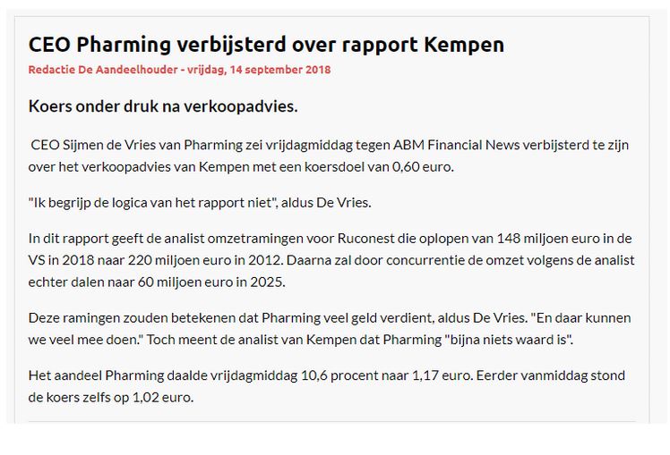 Pharming Group erhält FDA Zulassung für Ruconest! 1074321