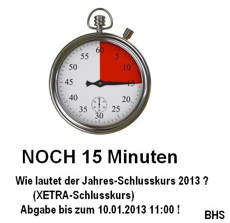 Wie lautet der Jahres-Schlusskurs 2013 ? 568105