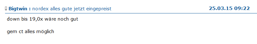 Nordex - Die Chance! 812069