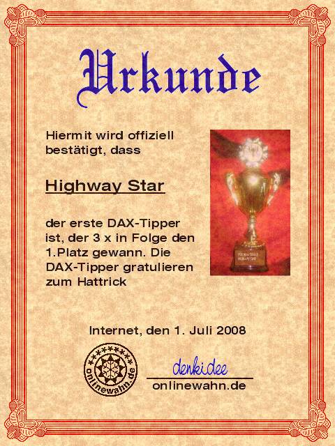 819.DAX-Tippspiel , Mittwoch, 02.07.2008, 17:45 172494