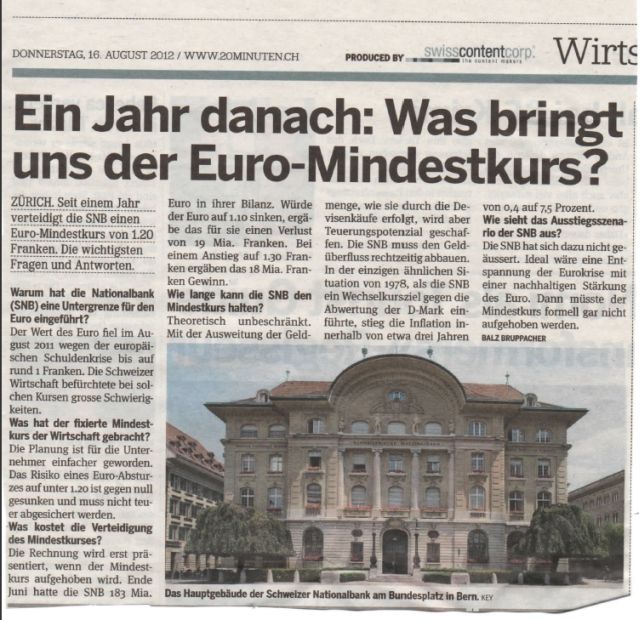 Der €/CHF Thread 533537