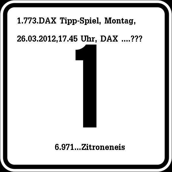 1.773.DAX Tipp-Spiel, Montag, 26.03.2012 495092