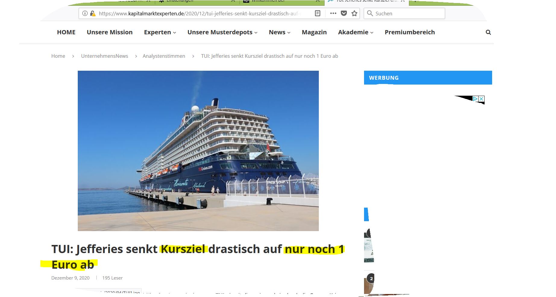 TUI 2007: Erholung oder Zerschlagung? 1218860