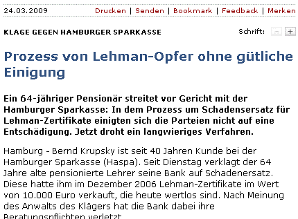 Welche LEHMAN-Producte sind davon betroffen? 224204
