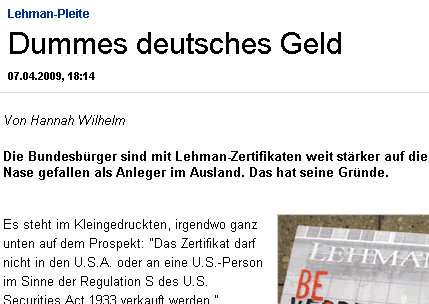Welche LEHMAN-Producte sind davon betroffen? 226396