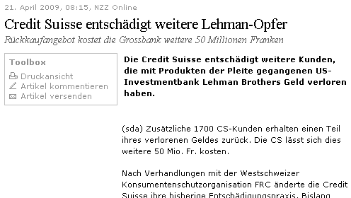 Welche LEHMAN-Producte sind davon betroffen? 228448