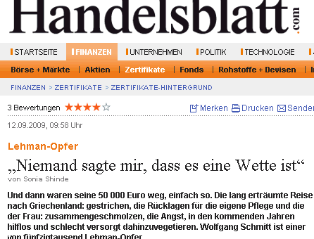 Welche LEHMAN-Producte sind davon betroffen? 259030