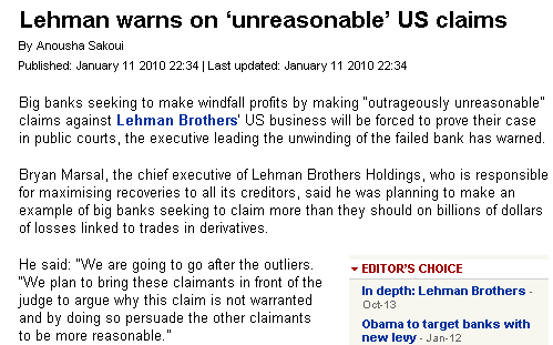 Lehman Brothers Holdings Inc. (LEH) 291016