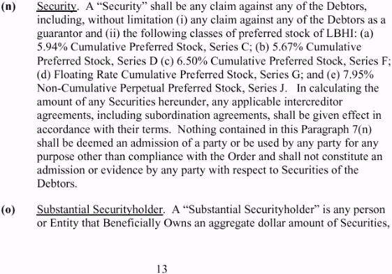 Lehman Brothers Holdings Inc. (LEH) 293413