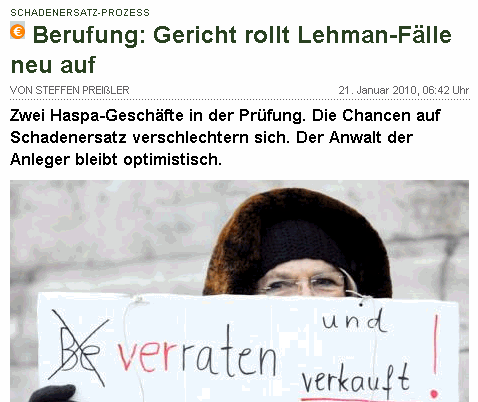 Welche LEHMAN-Producte sind davon betroffen? 293726