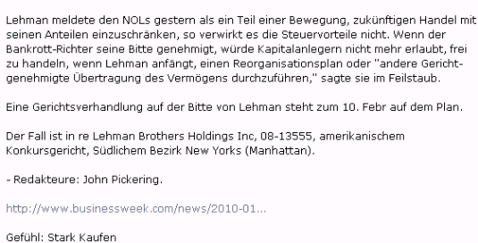 Lehman Brothers Holdings Inc. (LEH) 294159