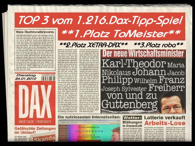 1.217.DAX Tipp-Spiel, Mittwoch, 27.01.10 294797