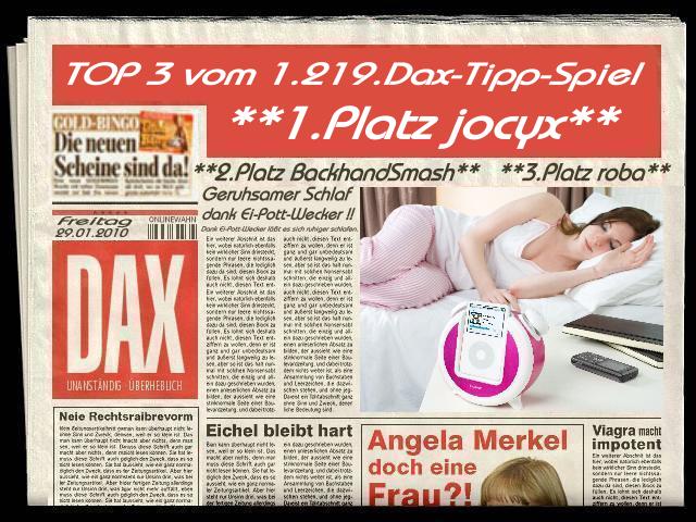 1.220.DAX Tipp-Spiel, Montag, 01.02.10 295729