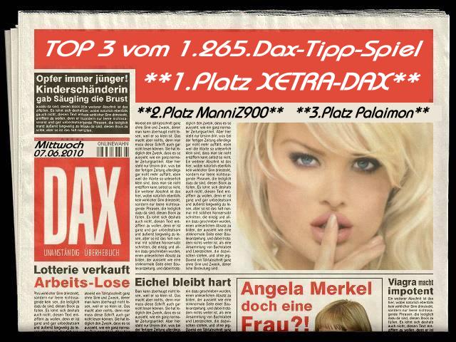 1.266.DAX Tipp-Spiel, Donnerstag, 08.04.10 311805