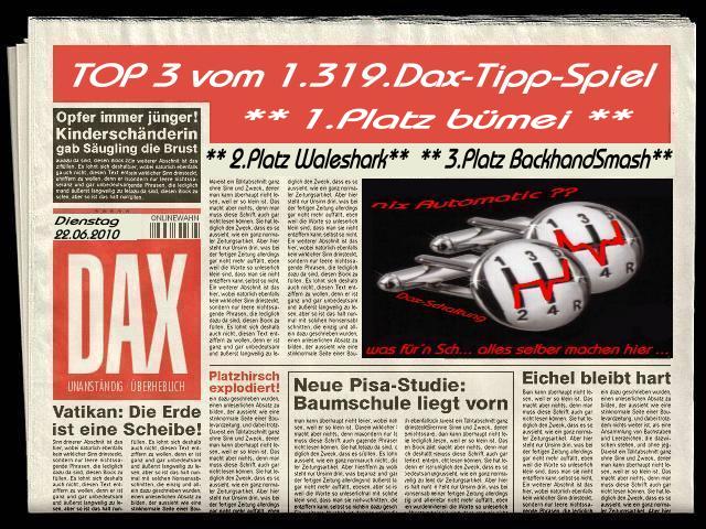 1.320.DAX Tipp-Spiel, Mittwoch, 23.06.10 328116
