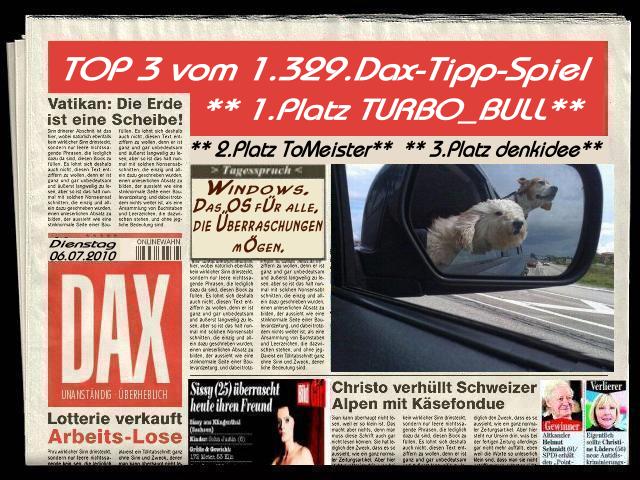 1.330.DAX Tipp-Spiel, Mittwoch, 07.07.10 330821