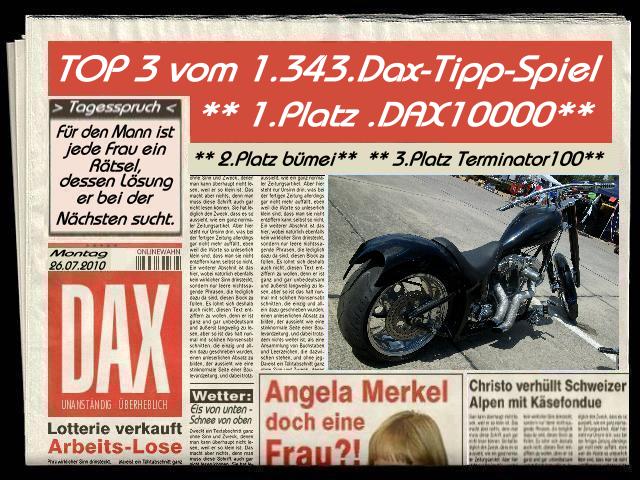 1.344.DAX Tipp-Spiel, Dienstag, 27.07.10 334224