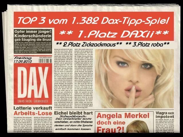 1.383.DAX Tipp-Spiel, Montag, 20.09.10 346016