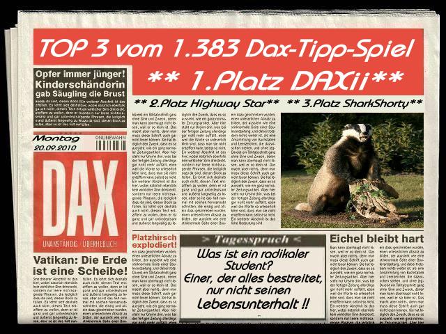 1.384.DAX Tipp-Spiel, Dienstag, 21.09.10 346218