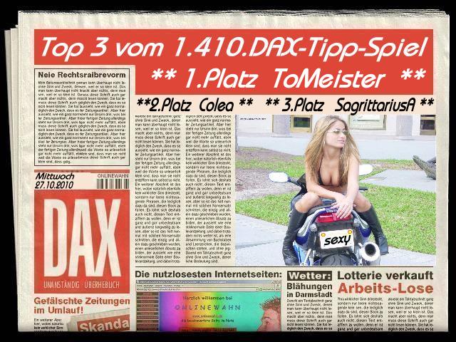 1.411.DAX Tipp-Spiel, Donnerstag, 28.10.10 354097