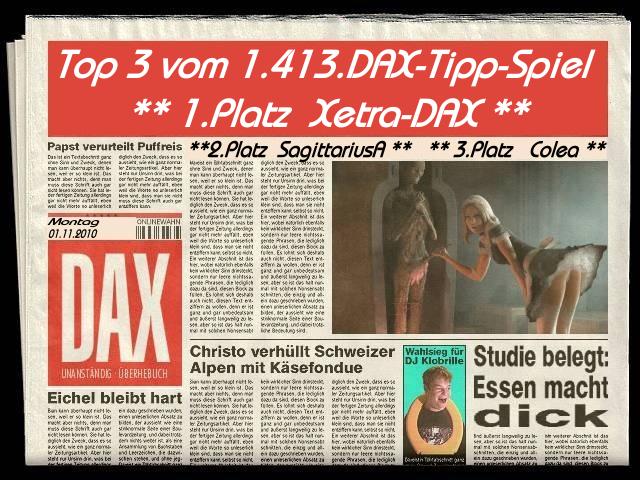 1.414.DAX Tipp-Spiel, Dienstag, 02.11.10 355227