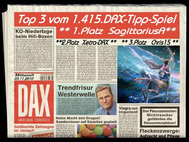 1.416.DAX Tipp-Spiel, Donnerstag, 04.11.10 355919