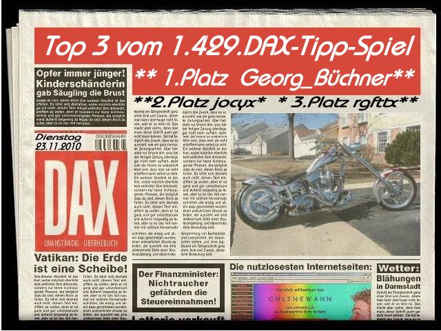 1.430.DAX Tipp-Spiel, Mittwoch, 24.11.10 360574