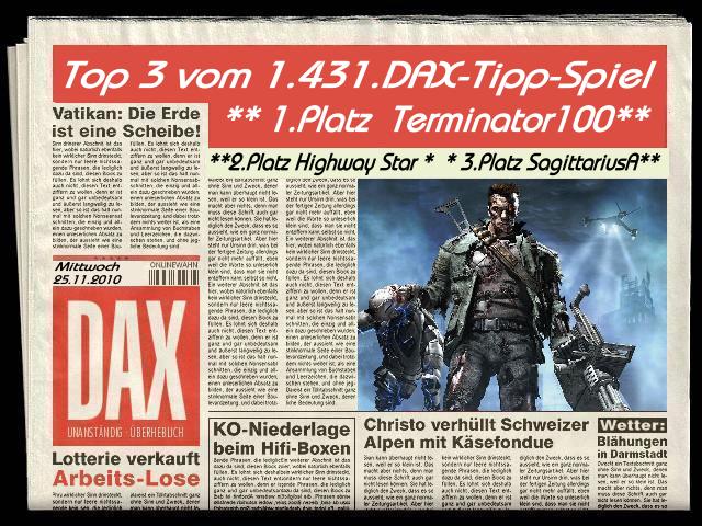 1.432.DAX Tipp-Spiel, Freitag, 26.11.10 361107