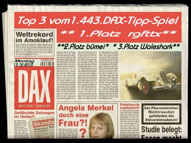 1.444.DAX Tipp-Spiel, Dienstag, 14.12.10 365580
