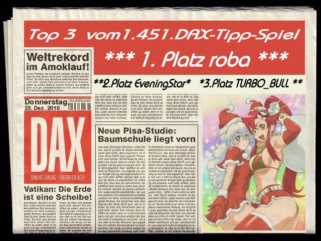 1.452.DAX Tipp-Spiel, Montag, 27.12.10 368255