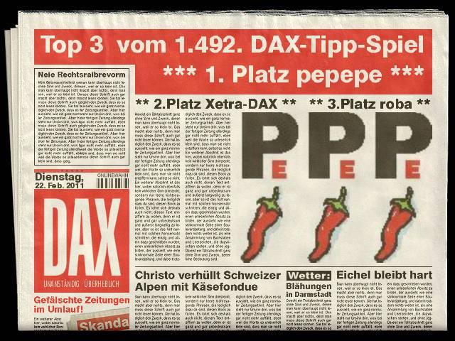 1.493.DAX Tipp-Spiel, Mittwoch, 23.02.11 383094