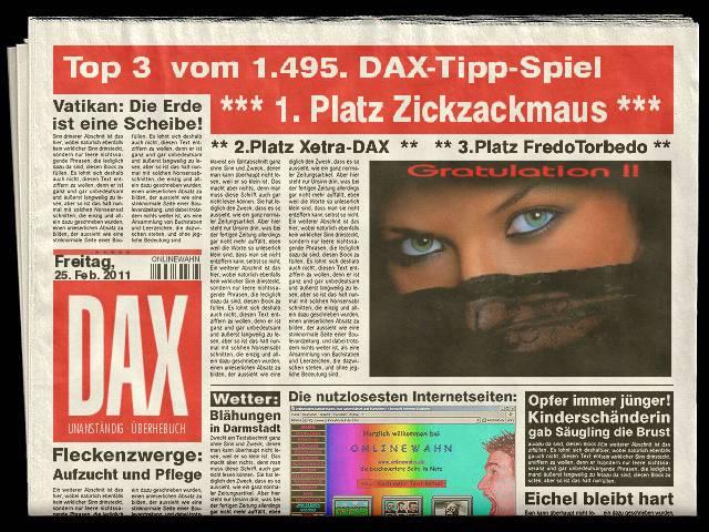 1.496.DAX Tipp-Spiel, Montag, 28.02.11, 17.45 Uhr, 384190