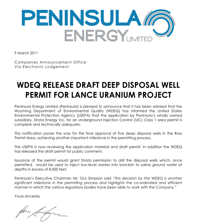 Peninsula erweitert Uran Portfolio 387131