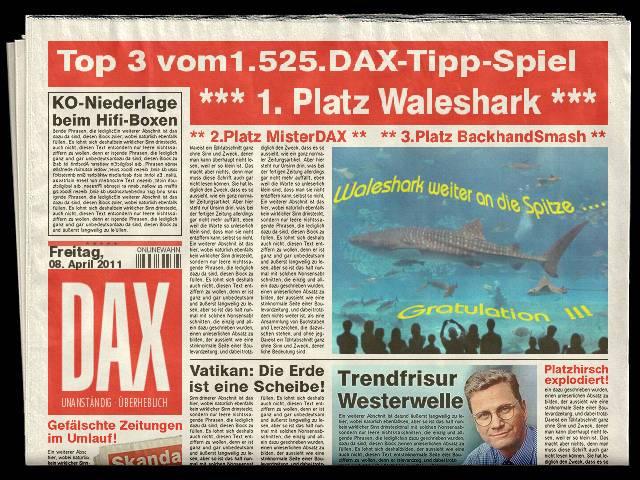 1.526.DAX Tipp-Spiel, Montag, 11.04.11, 17.45 Uhr 394484