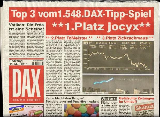 1.549.DAX Tipp-Spiel, Montag, 16.05.11 402989