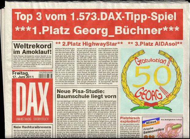 1.574.DAX Tipp-Spiel, Montag, 20.06.2011,17.45 Uhr 413303