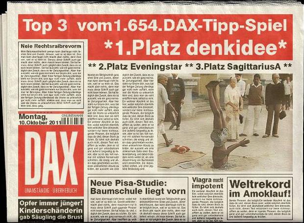 1.655.DAX Tipp-Spiel, Dienstag, 11.10.2011 447082