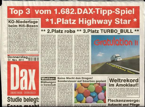 1.683.DAX Tipp-Spiel, Freitag, 18.11.2011 458570