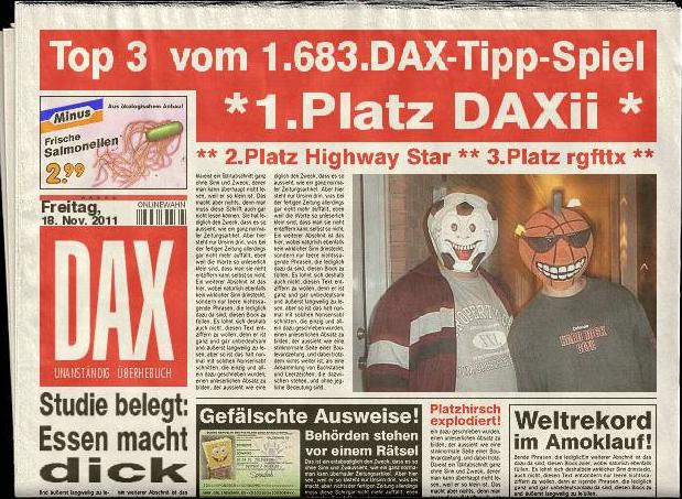 1.684.DAX Tipp-Spiel, Montag, 21.11.2011 459171
