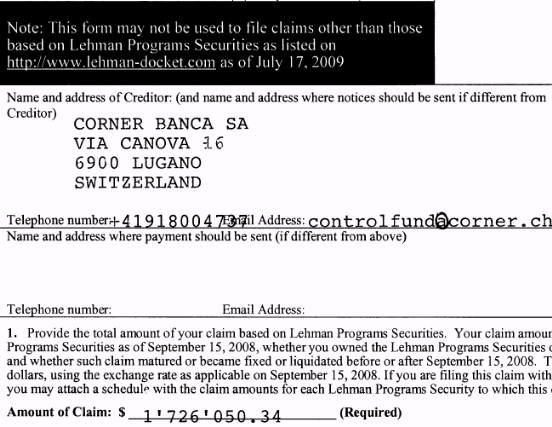 Lehman Brothers Holdings Inc. (LEH) 501534