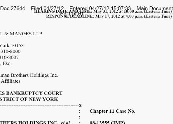 Lehman Brothers Holdings Inc. (LEH) 506696