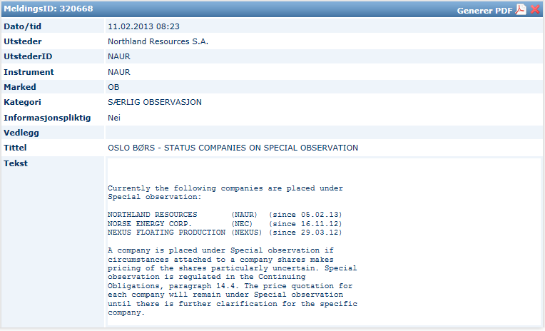 Northland Resources 577679