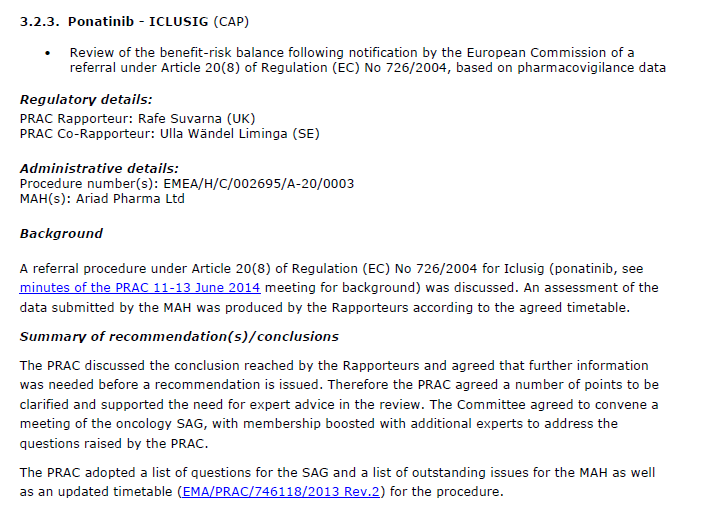 Ariad Pharma on the Top 759067