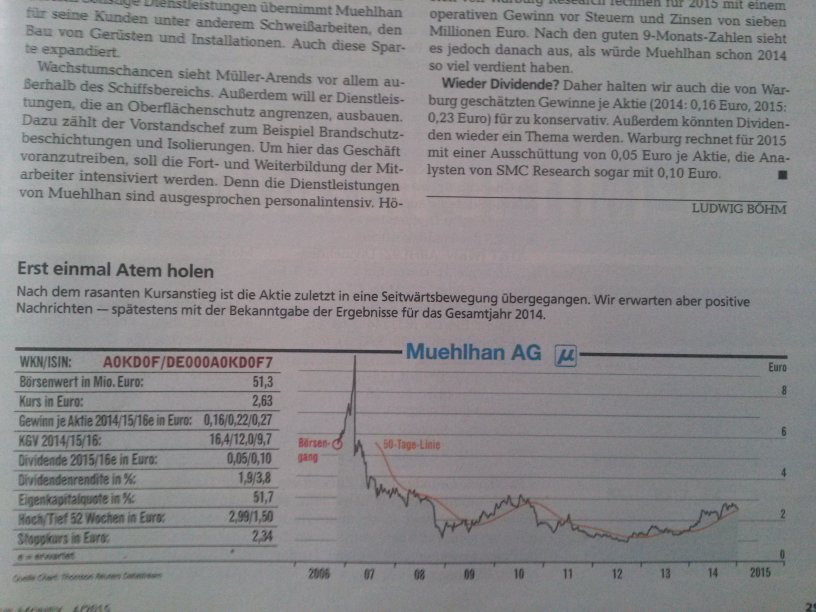 Obacht Freunde: MUEHLHAN geht steil! 791377